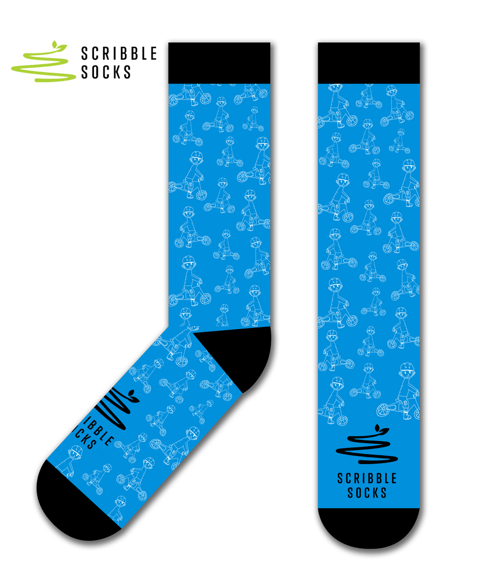 Scribble Socks Bicycle