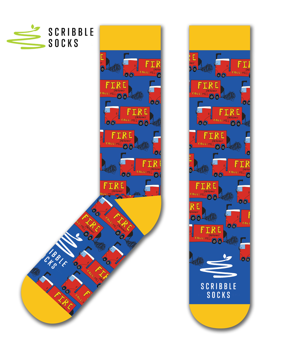 Scribble Sock Fire Truck