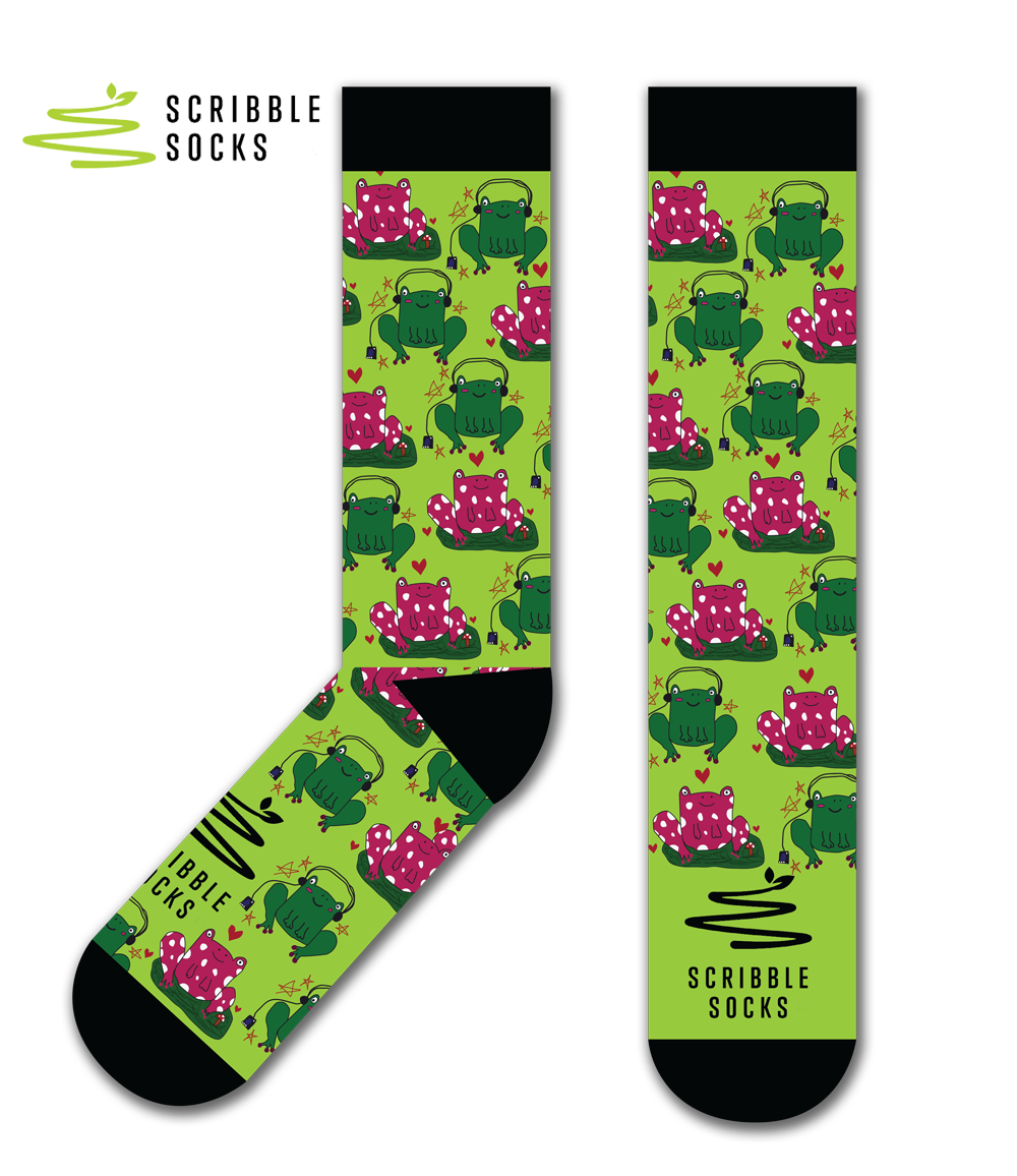 Scribble Socks Frogs