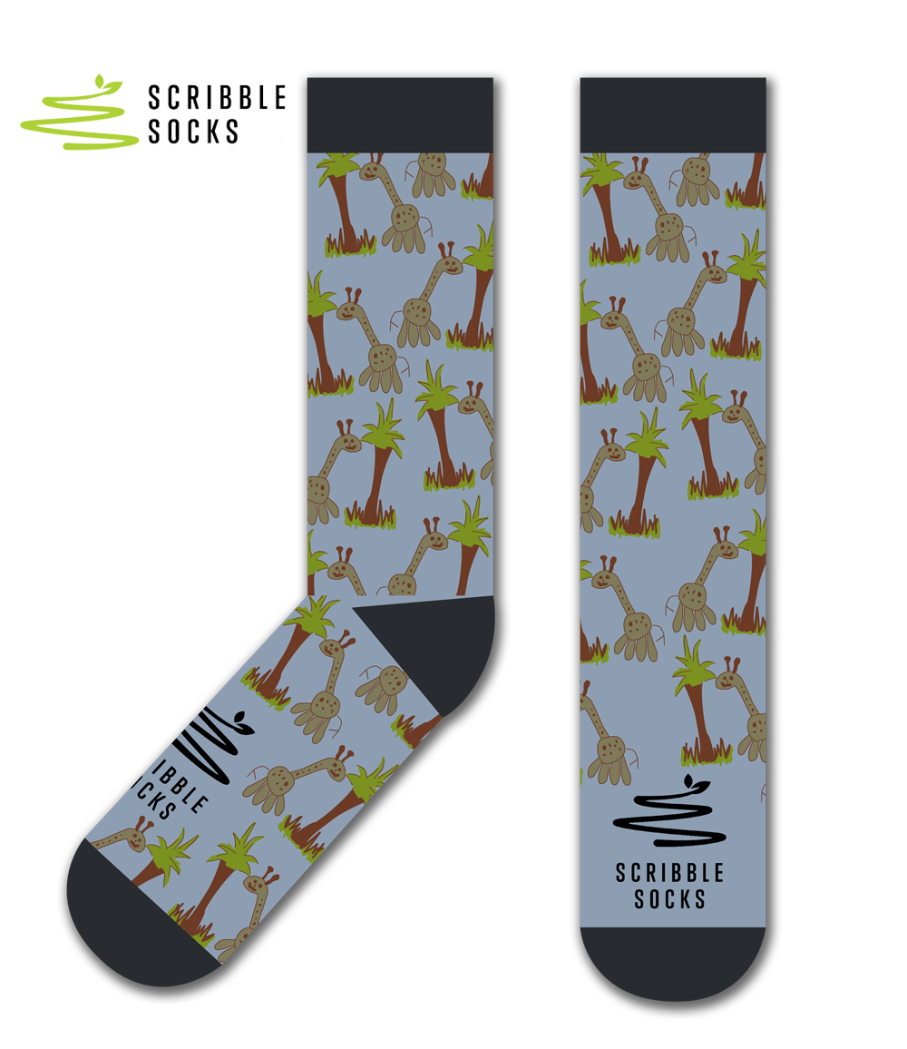 Scribble Socks Giraffe