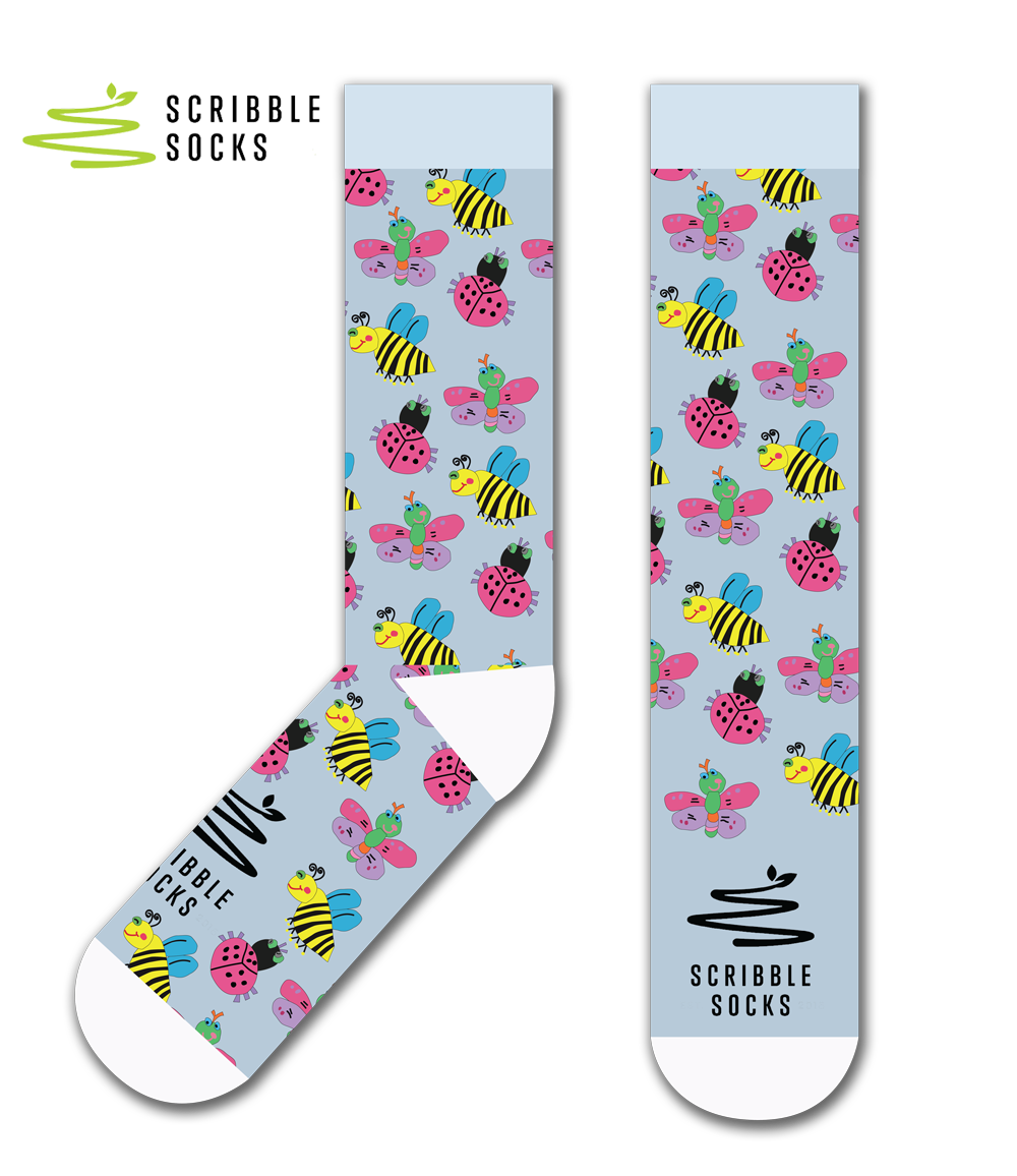 Scribble Socks Insects