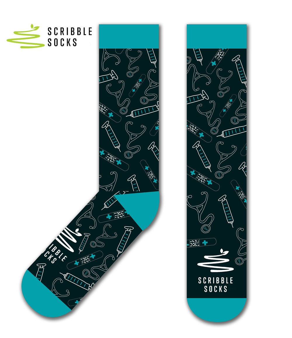 Scribble Socks Medical