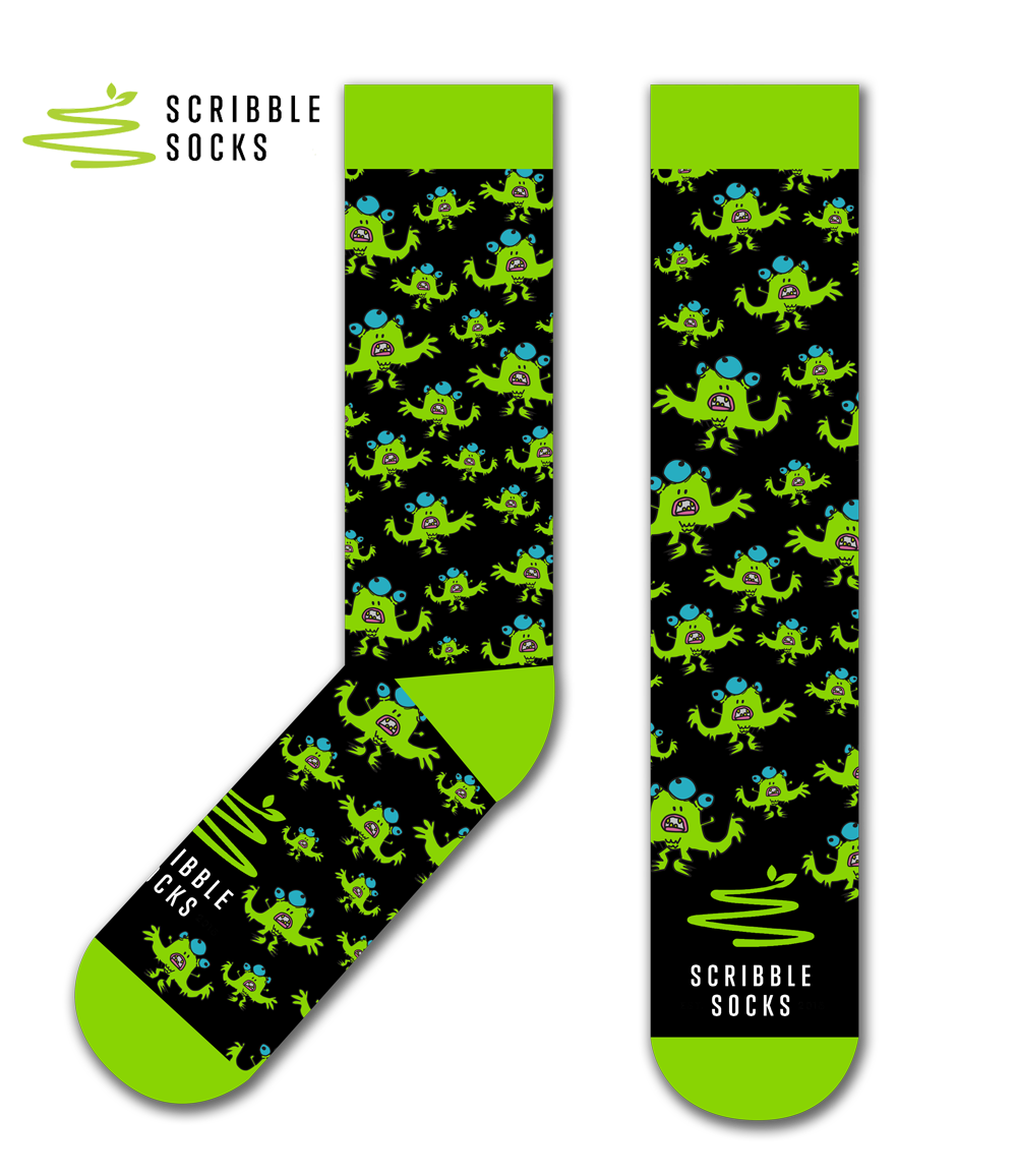 Scribble Socks Monster