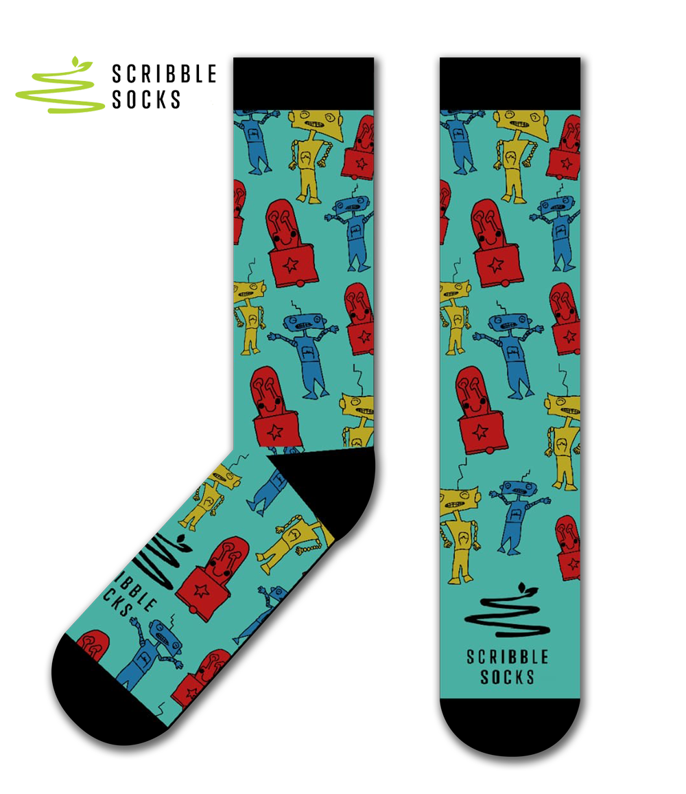 Scribble Socks Insects