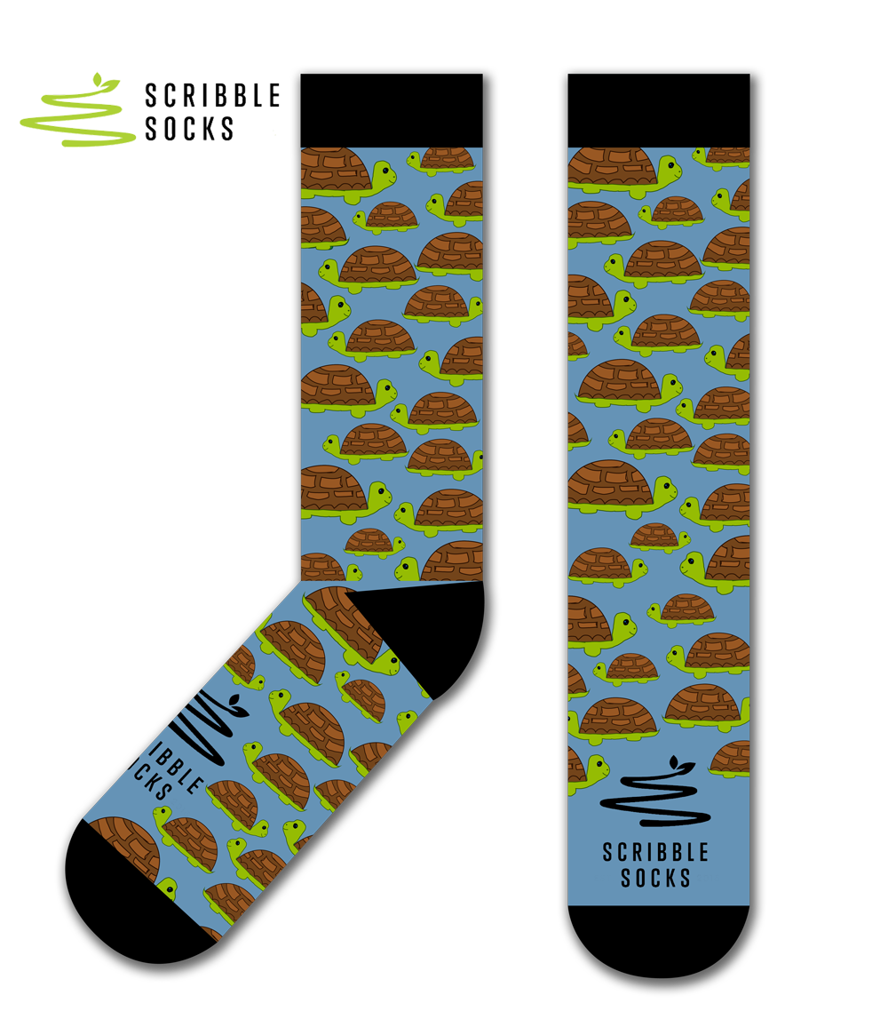 Scribble Socks Tortoise